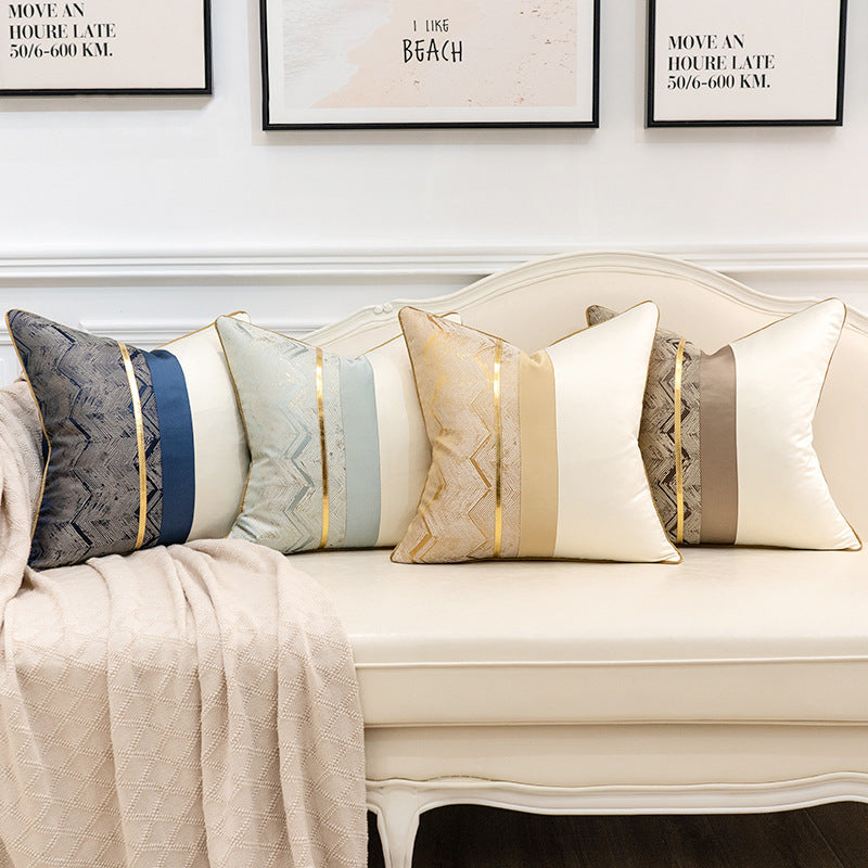 Fashion Splicing Pillow Cover – Modern Home & Model Room Decorative Cushion Case