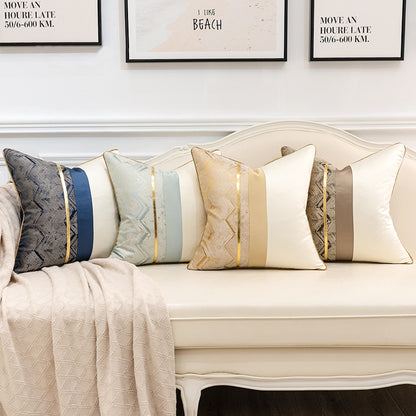 Fashion Splicing Pillow Cover – Modern Home & Model Room Decorative Cushion Case