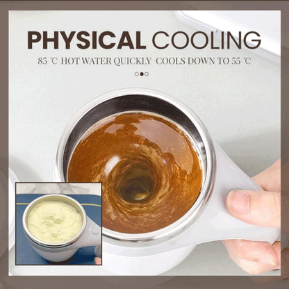 Rechargeable Automatic Self-Stirring Electric Magnetic Mixing Mug for Coffee, Milk, Protein & Milkshake