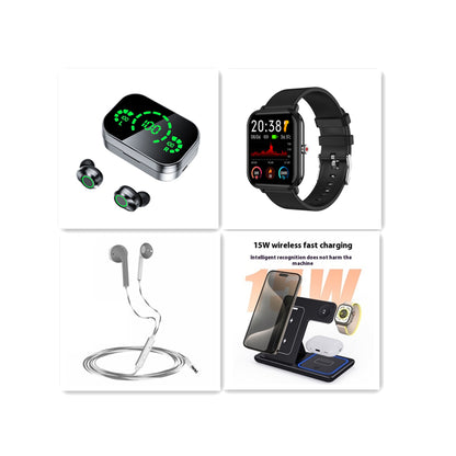 YD03 Wireless Bluetooth Earbuds – TWS Smart Digital Display In-Ear Headset with Breathing Light