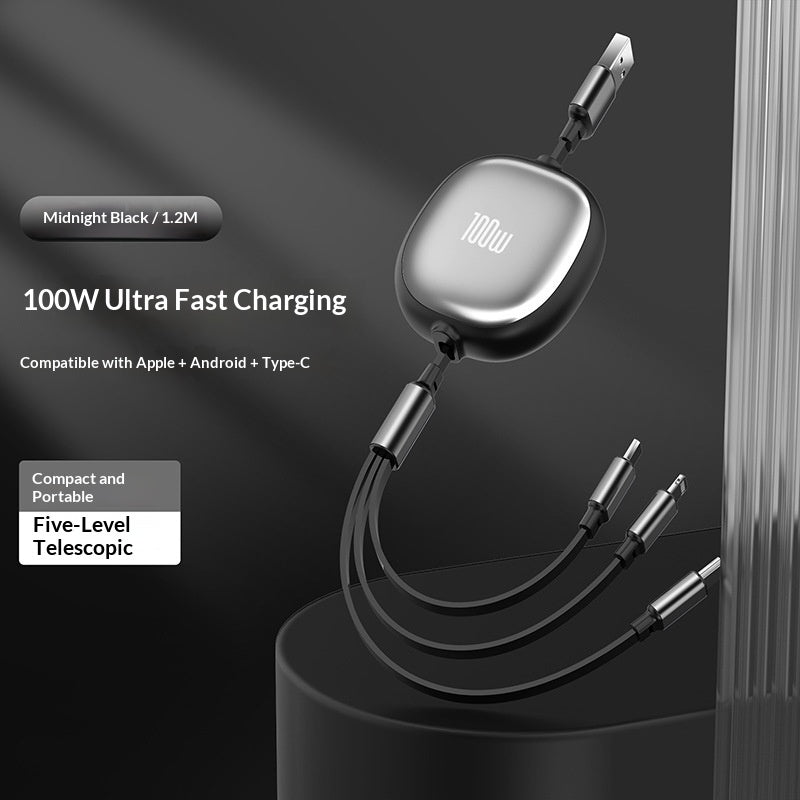 3-in-1 Fast Charging Data Cable – Lightning / Micro USB / Type-C (1.2m)