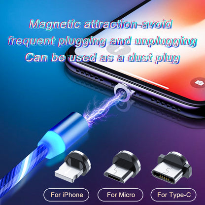Magnetic Fast Charging Cable with LED Lighting – Micro USB & Type-C Magnetic Charger