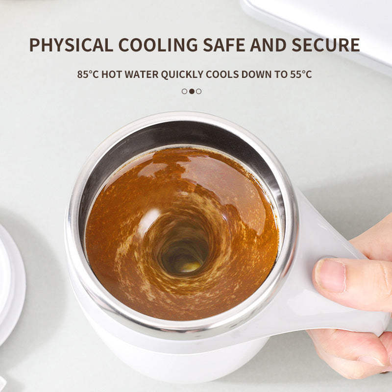 Rechargeable Automatic Self-Stirring Electric Magnetic Mixing Mug for Coffee, Milk, Protein & Milkshake