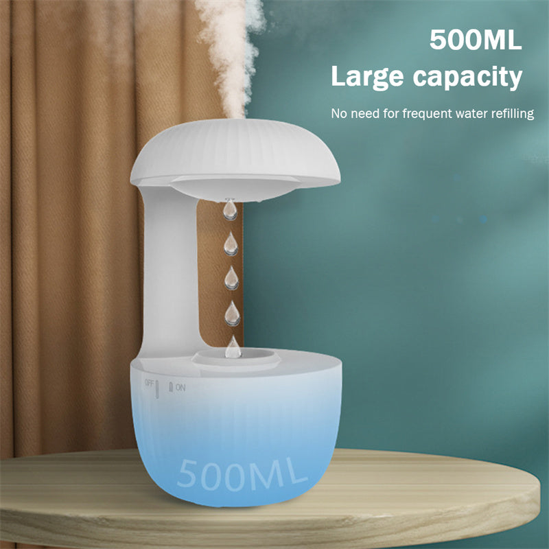 Anti-Gravity Air Humidifier – Levitating Water Drop Cool Mist Maker with Quiet Counter-current Flow