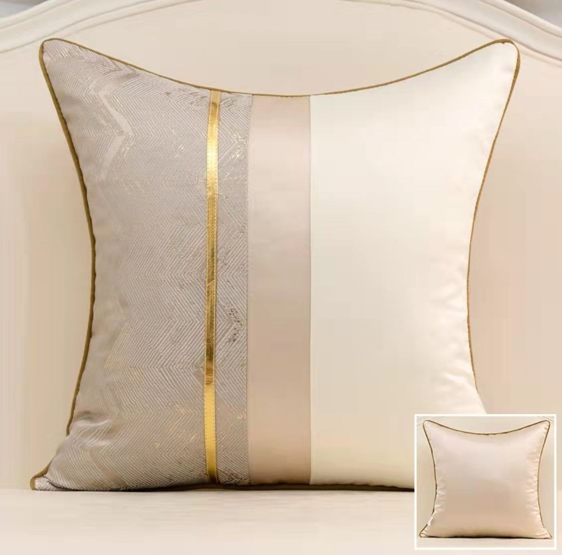 Fashion Splicing Pillow Cover – Modern Home & Model Room Decorative Cushion Case