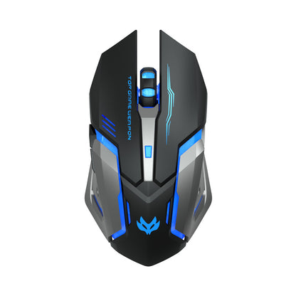 Silent Wireless Gaming Mouse with Wireless Charging and LED Design