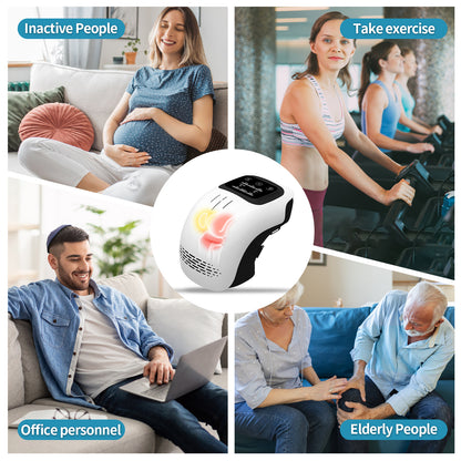 Rechargeable Heated Knee Massager – Intelligent Infrared Vibration Knee Brace for Pain Relief, Joint Support & Relaxation