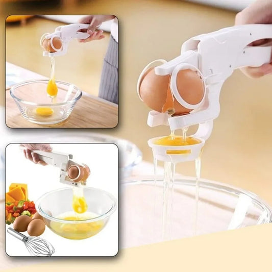 Handheld Egg Shell Cracker – Creative Plastic Egg Opener & Separator Tool for Easy Kitchen Cooking & Baking