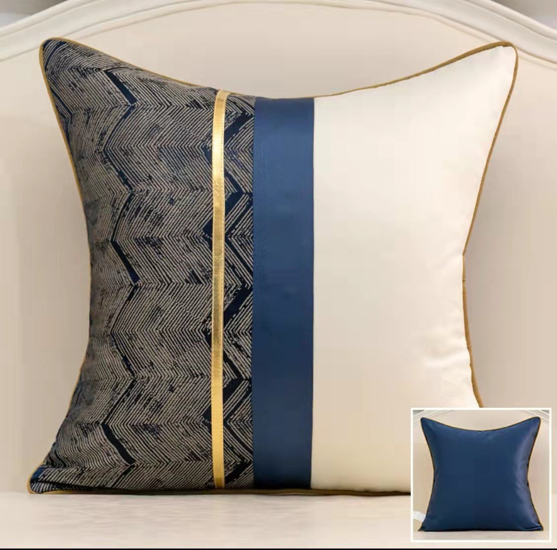 Fashion Splicing Pillow Cover – Modern Home & Model Room Decorative Cushion Case