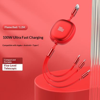 3-in-1 Fast Charging Data Cable – Lightning / Micro USB / Type-C (1.2m)