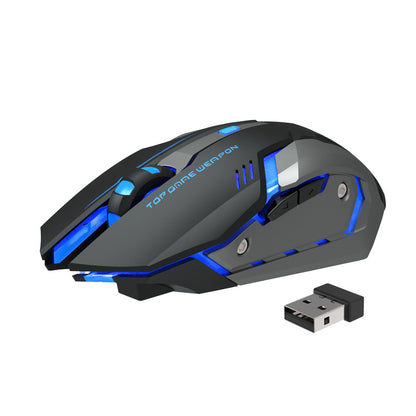 Silent Wireless Gaming Mouse with Wireless Charging and LED Design
