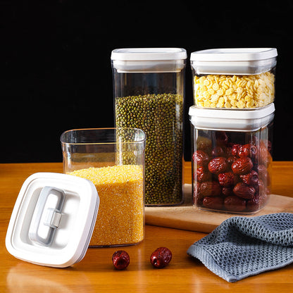 Transparent Stackable Kitchen Storage Container – Airtight Dry Food Organizer for Freshness & Space Saving