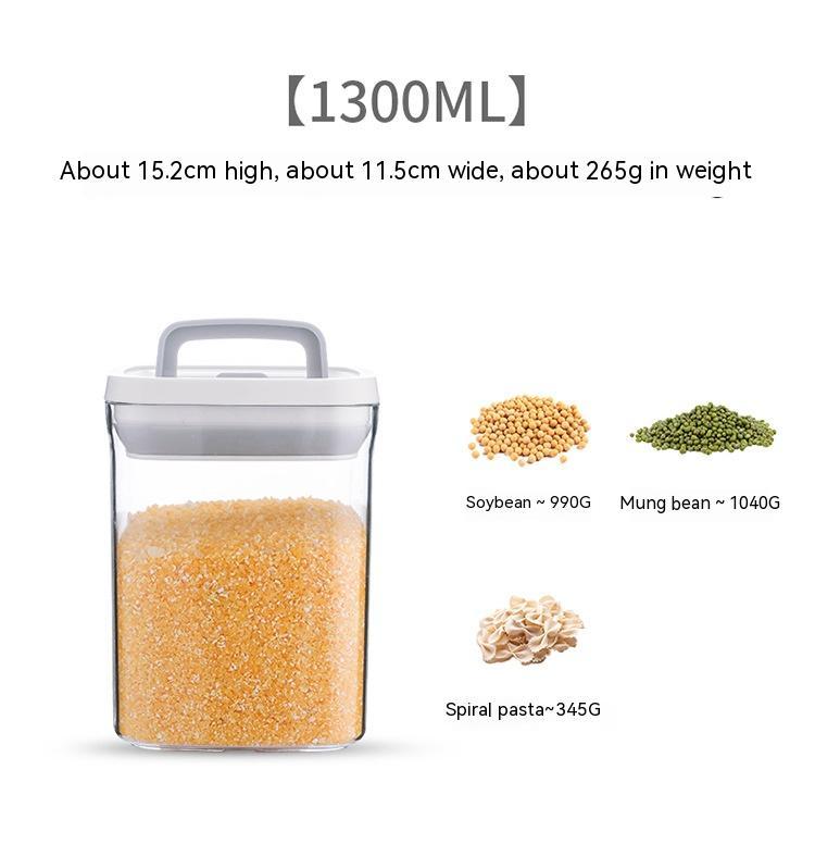 Transparent Stackable Kitchen Storage Container – Airtight Dry Food Organizer for Freshness & Space Saving