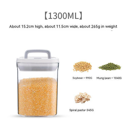 Transparent Stackable Kitchen Storage Container – Airtight Dry Food Organizer for Freshness & Space Saving