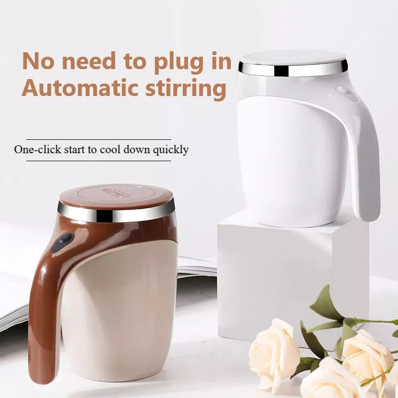 Rechargeable Automatic Self-Stirring Electric Magnetic Mixing Mug for Coffee, Milk, Protein & Milkshake