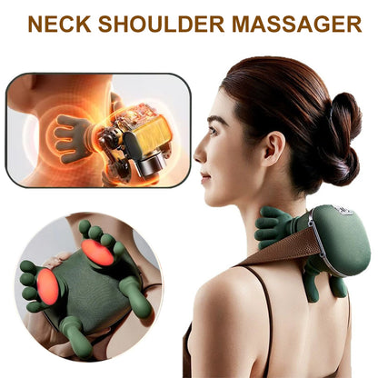 Electric Neck & Shoulder Massager – Wireless Kneading Massage Shawl for Back, Neck Pain Relief & Muscle Relaxation