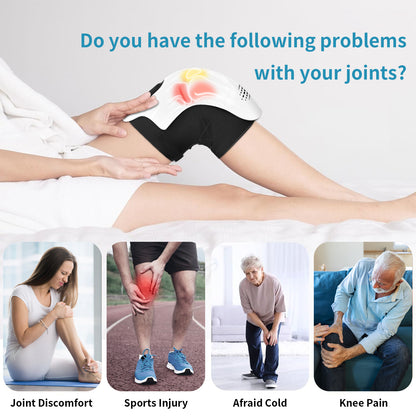 Rechargeable Heated Knee Massager – Intelligent Infrared Vibration Knee Brace for Pain Relief, Joint Support & Relaxation