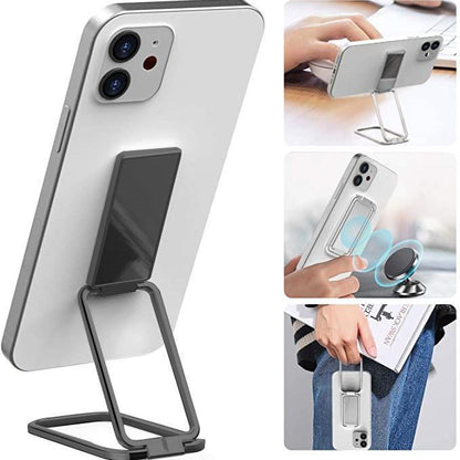 Foldable Phone Ring Holder – Magnetic Retractable Finger Grip & Desktop Stand
