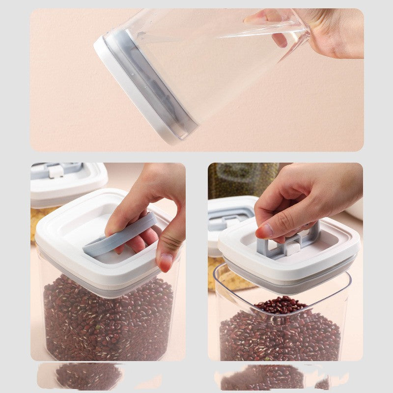 Transparent Stackable Kitchen Storage Container – Airtight Dry Food Organizer for Freshness & Space Saving